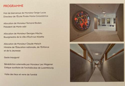 Le programme officiel de l'inauguration