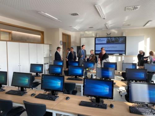 Une des nouvelles salles de classe à la pointe de la technologie